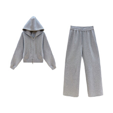 批发官图 韩系休闲爆闪套装连帽<b class='q'>卫衣</b>+阔腿裤两件套2026春秋款时尚显瘦