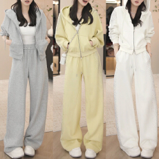 批发官图 时尚休闲运动套装2026春秋款洋气连帽<b class='q'>卫衣</b>外套阔腿裤两件套