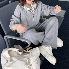 批发官图 连帽卫衣休闲运动套装春秋冬气质减龄洋气时尚高级感三件套