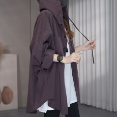 批发官图 春秋2026新款连帽<b class='q'>长袖</b><b class='q'>衬衫</b>休闲宽松减龄<b class='q'>衬衣</b>洋气开衫薄外套