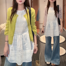 批发官图 慵懒穿搭无袖内搭吊带背心防晒长袖针织衫休闲<b class='q'>牛仔</b>裤三件套