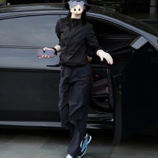 批发官图 今年流行漂亮套装春秋新款运动风拉链连帽长袖上衣直筒长裤