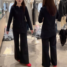 批发官图 休闲运动服套装2026春秋新款连帽卫衣外套高腰屁帘裤两件套