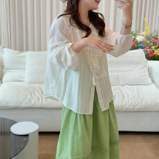 批发官图 韩式风春秋套装女宽松遮肉洋气衬衫胖MM<b class='q'>大码</b><b class='q'>女装</b>新款半身裙