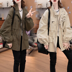 批发官图 百搭女装2026春秋新款时尚潮流感<b class='q'>中长款</b><b class='q'>外套</b>大口袋长袖上衣