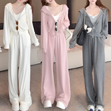 批发官图 慵懒宽松短款连帽运动卫衣套<b class='q'>装</b>春秋季新款休闲外套阔腿卫<b class='q'>裤</b>