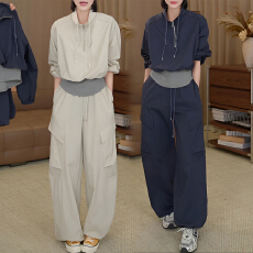 批发官图 立领冲锋衣运动套装春秋季<b class='q'>大码</b>宽松显瘦高级洋气长袖两件套