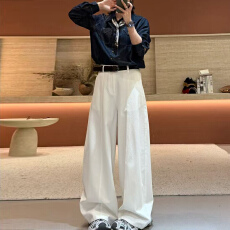 批发官图 巨好看的春秋<b class='q'>套装</b><b class='q'>时尚</b>小香风减龄蓝色牛仔衬衫休闲裤两件套