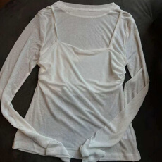 批发官图 2026春秋新款<b class='q'>时尚</b>修身显瘦假两件T恤女休闲小众直筒裤两件套