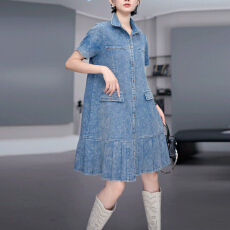 批发官图 高级感减龄气质漂亮衣服复古<b class='q'>牛仔</b><b class='q'>连衣裙</b>夏季2026新款小个子