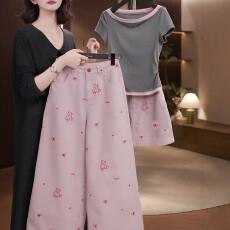 批发官图 <b class='q'>欧美</b>辣妹修身短袖上衣2026夏季新款复古包臀短裙时髦两件套