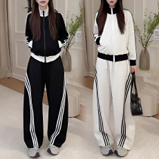 批发官图 韩系学院风休闲运动套装女春秋宽松显瘦时尚炸街<b class='q'>卫衣</b>两件套