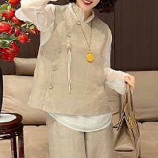 批发官图 春秋新款国潮风时尚<b class='q'>气质</b>套<b class='q'>装</b>女高级感百搭上衣+马甲+阔腿<b class='q'>裤</b>