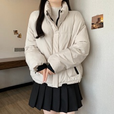 批发*实拍*<b class='q'>大码</b>女冬季新款加厚保暖抽绳棉服宽松气质棉衣棉袄外套