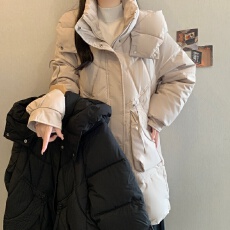 批发*实拍*大码女冬季<b class='q'>新款</b>加厚保暖羽绒棉服长款连帽宽松棉衣棉袄外套