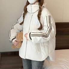 批发*<b class='q'>实拍</b>*<b class='q'>大码</b>女冬季新款棉服女宽松连帽显瘦百搭加厚羽绒棉衣外套