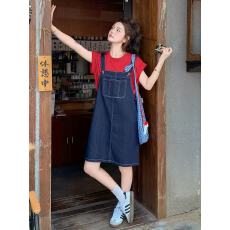 批发牛仔背带裙女2026夏季新款日系可爱休闲风宽松显瘦连衣裙