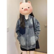 批发【非实拍】美式复古炸街牛仔工装外套女甜辣风夹克上衣潮