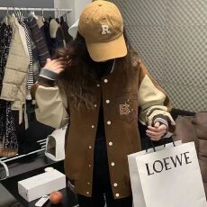 批发原版做法】秋冬oversize宽松感夹克上衣女美式宽松百搭<b class='q'>棒球</b>服<b class='q'>外套</b>