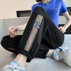 批发原版做工】休闲裤子女<b class='q'>夏</b>季2026新宽松显瘦小个子九分裤透气运动裤