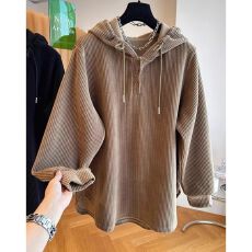 批发【原版做工】2026年春季<b class='q'>新款</b>连帽卫衣女显瘦长袖宽松套头胖MM上衣