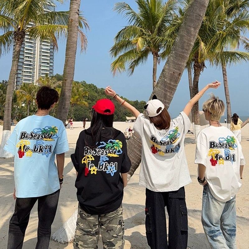 정가 수건 자수 소매 주문 표준 순면 220 그램 빗질하다 닫기 반팔 티셔츠 여성