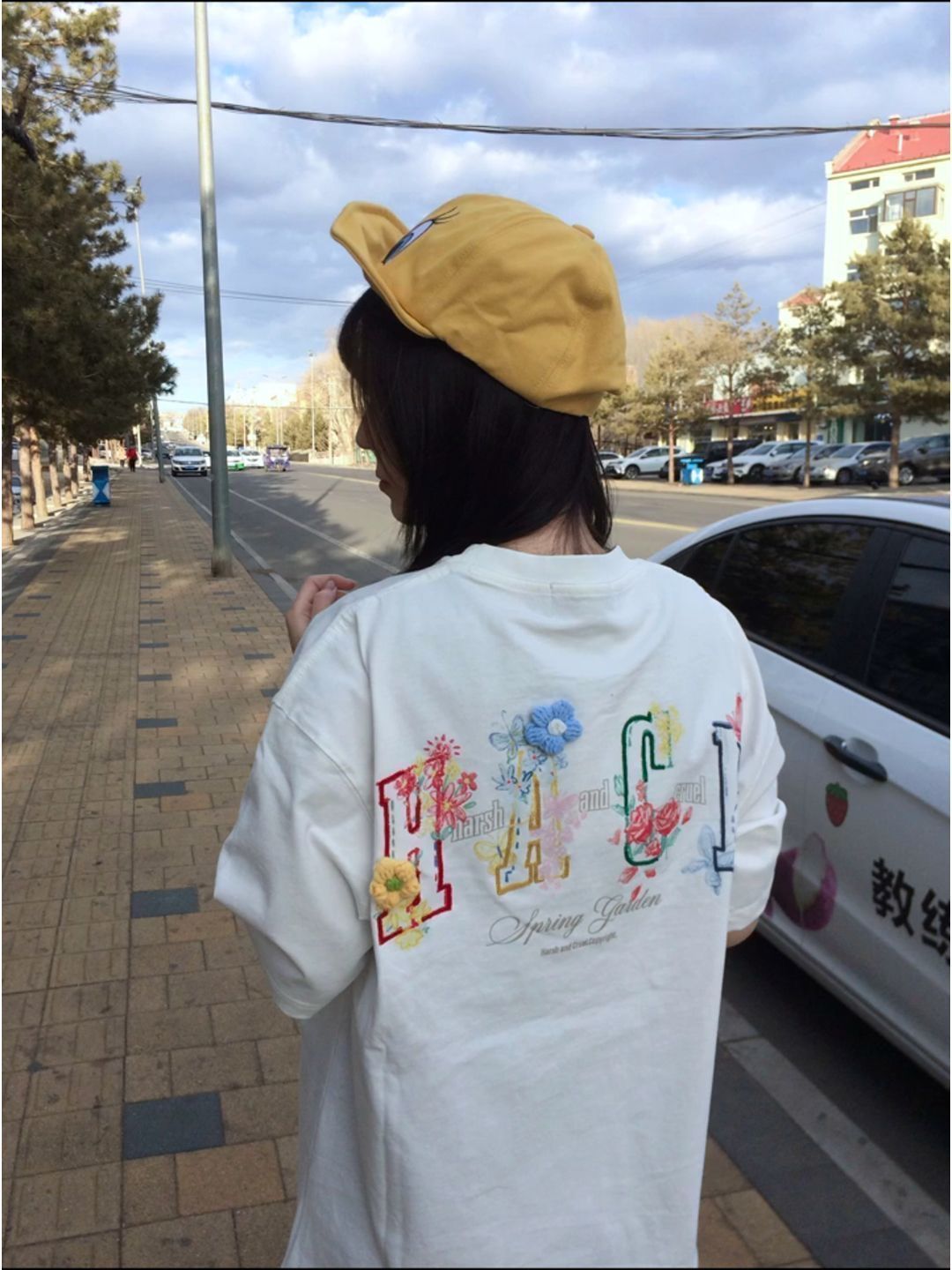 정가 원본 부형제 두 바늘 순면 220 그램 빗질하다 닫기 반팔 티셔츠 여성