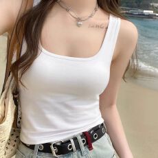 批发【官图 广州面料40支高质量美背内衣<b class='q'>文胸</b>一体背心吊带带胸垫上衣