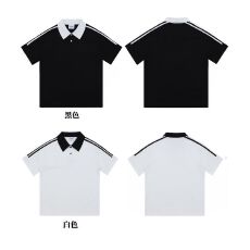 批发纯棉100%棉拼接短袖polo衫夏季新款<b class='q'>T</b><b class='q'>恤</b>男女潮牌