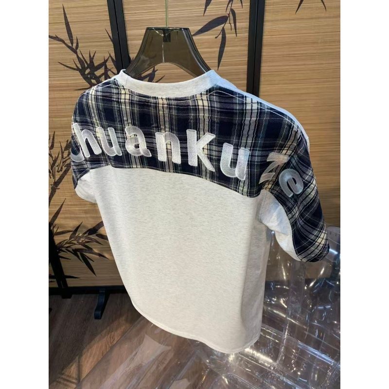 정가 자수 패치 네리 가게 천 순면 220 그램 반팔 티셔츠 여성