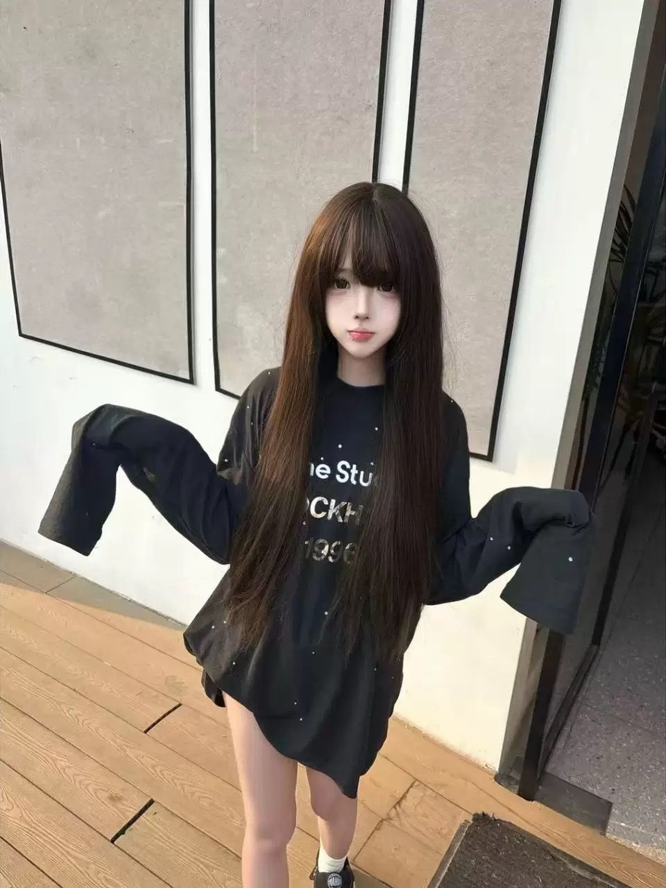 정가 원본 프린트 핫픽스 광저우 눈꽃 면 자외선 차단 블라우스 여성