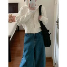 批发麻花连帽毛衣开衫秋冬季新款慵懒风软糯内搭打底针织外套上衣