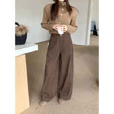 批发冬款植绒工装弯刀裤2色