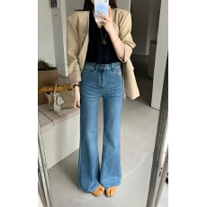 批发春款弹力高腰<b class='q'>修身</b>百搭喇叭<b class='q'>裤</b><b class='q'>2</b>色