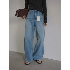 批发新款韩国<b class='q'>原</b><b class='q'>单</b>高腰直筒牛仔裤