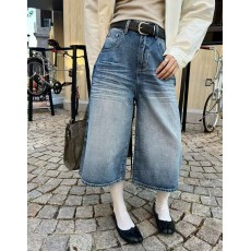 批发夏新款韩国<b class='q'>原</b><b class='q'>单</b>压皱七分阔腿裤