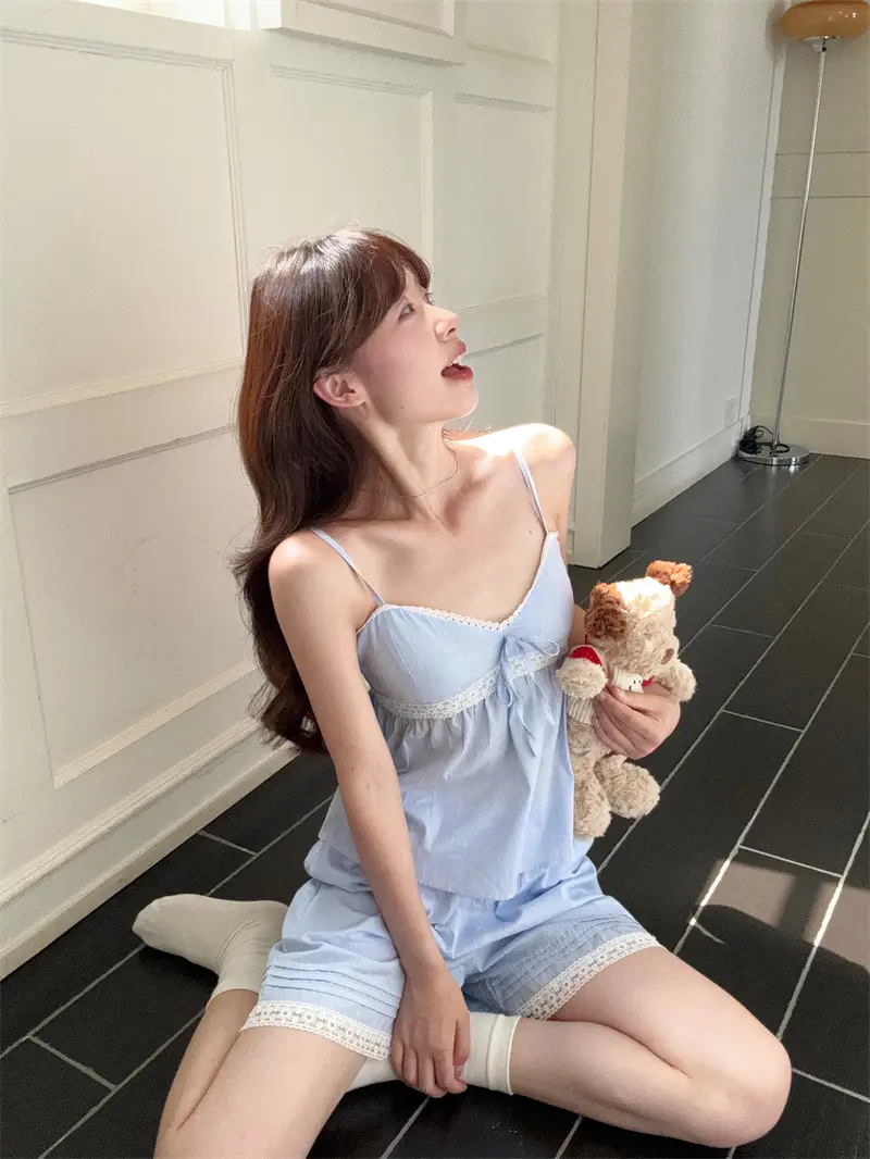 심플 레이스 테두리 홈웨어 세트 상세 이미지 16