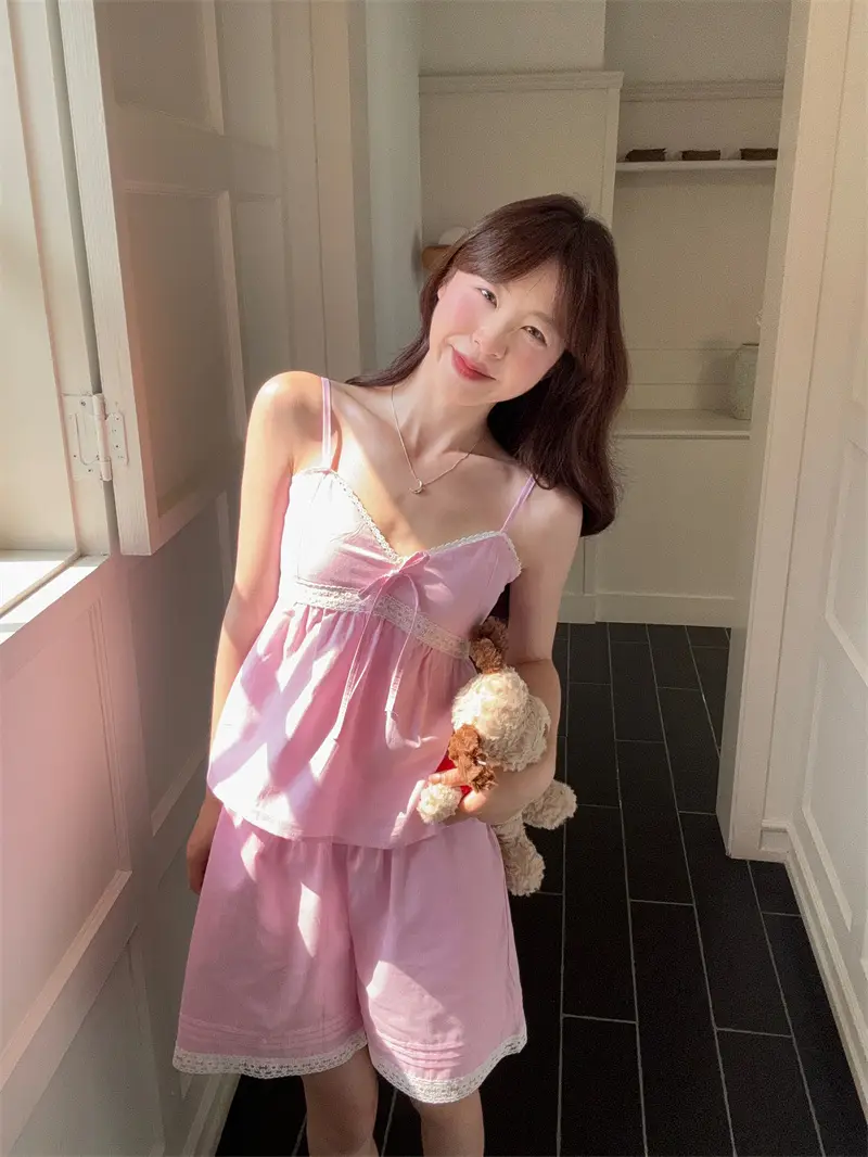 심플 레이스 테두리 홈웨어 세트 상세 이미지 23