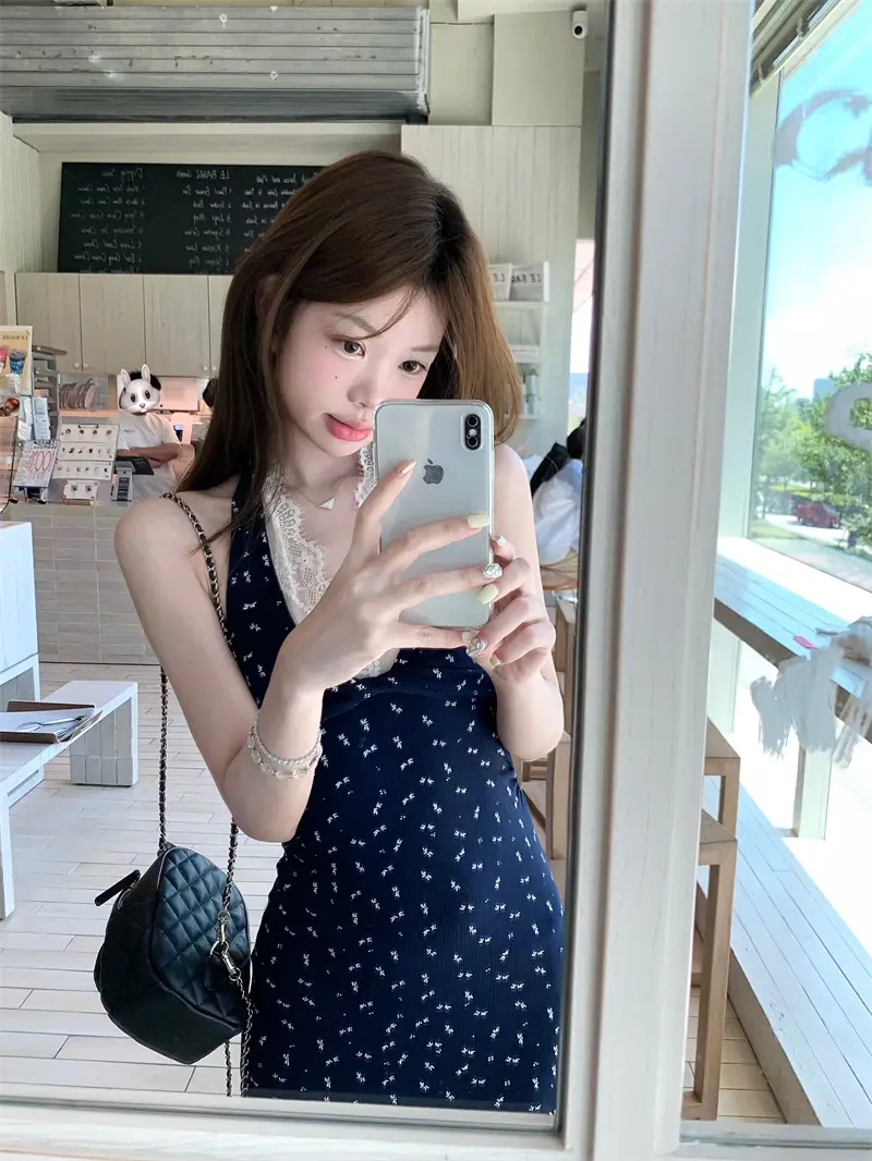 여성용 릴랙스 스타일 플라워 원피스 상세 이미지 2