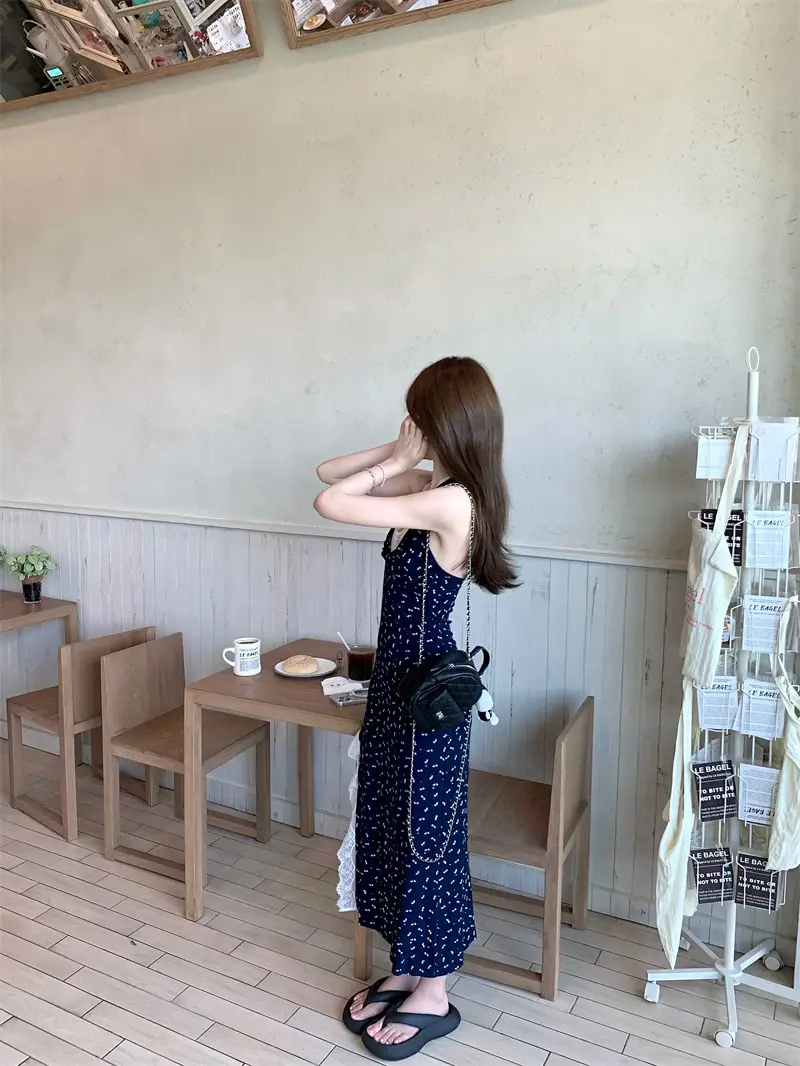 여성용 릴랙스 스타일 플라워 원피스 상세 이미지 3