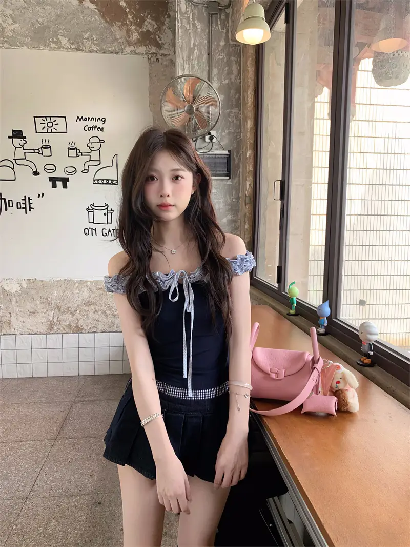 오프숄더 반팔 티셔츠 상세 이미지 6