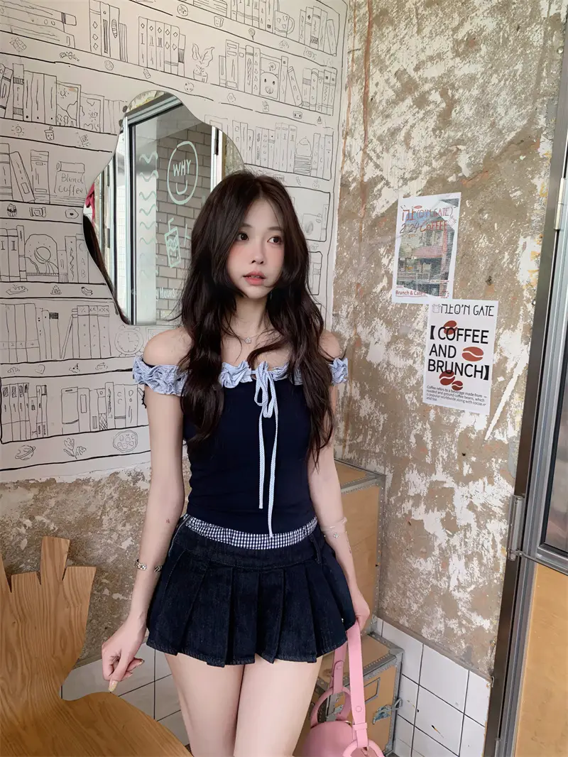 오프숄더 반팔 티셔츠 상세 이미지 9