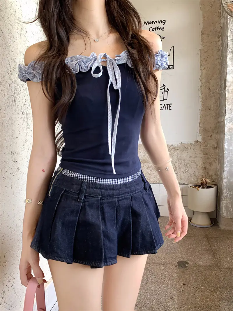 오프숄더 반팔 티셔츠 상세 이미지 10