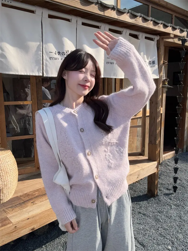 베이직한 헤비 니트 셔츠 상세 이미지 2