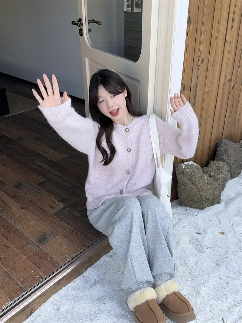 베이직한 헤비 니트 셔츠 상세 이미지 6