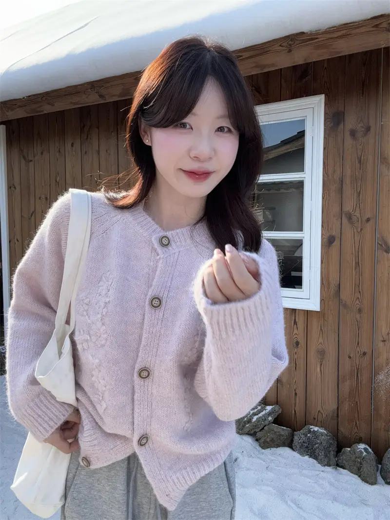 베이직한 헤비 니트 셔츠 상세 이미지 7