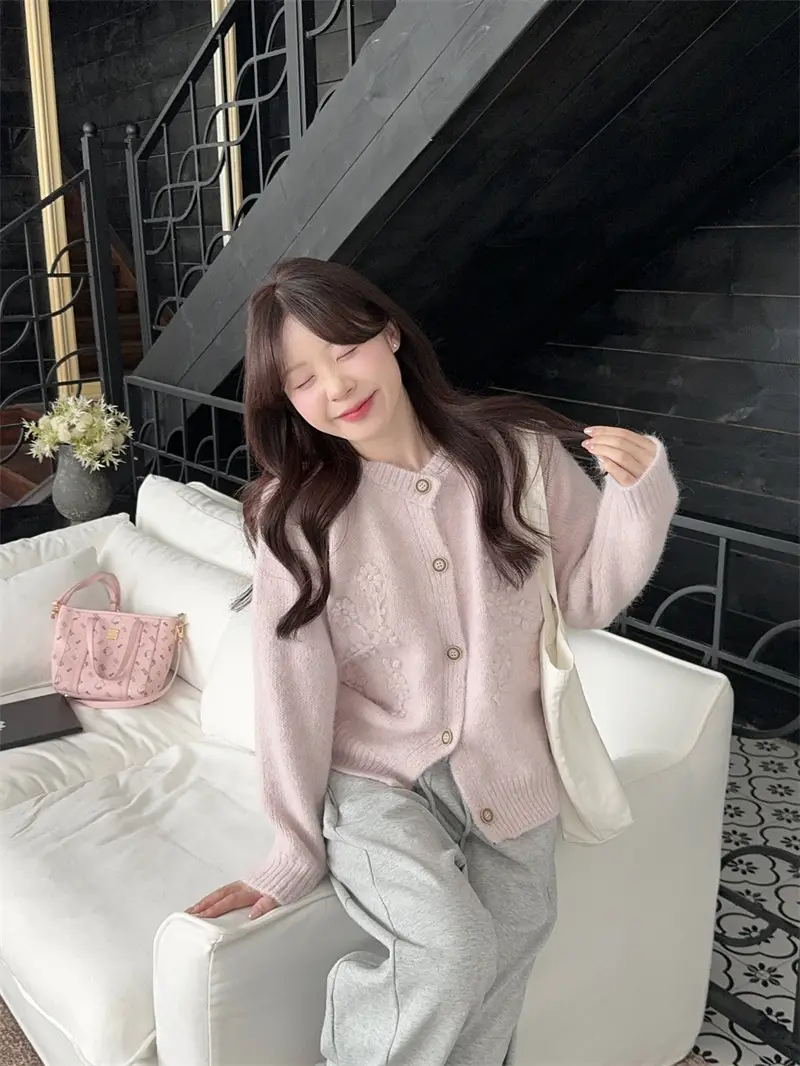 베이직한 헤비 니트 셔츠 상세 이미지 8