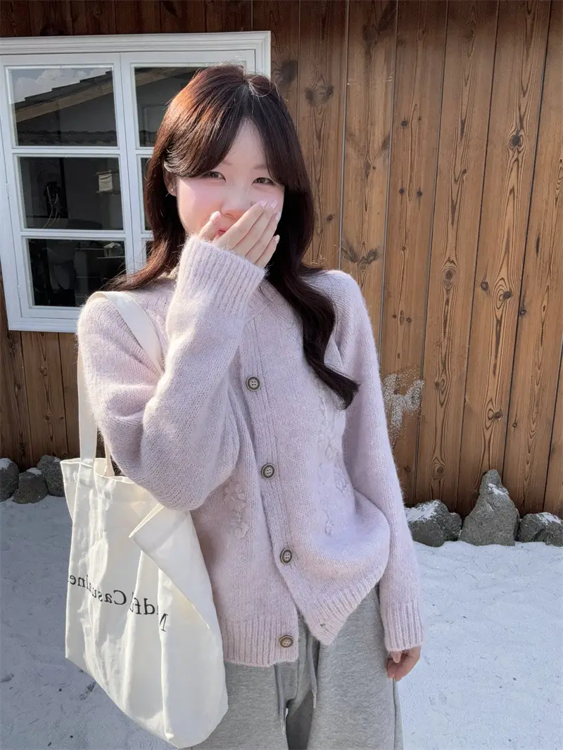 베이직한 헤비 니트 셔츠 상세 이미지 9