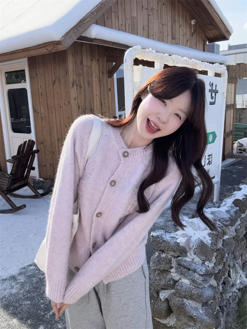 베이직한 헤비 니트 셔츠 상세 이미지 12