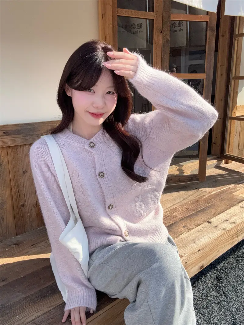 베이직한 헤비 니트 셔츠 상세 이미지 13